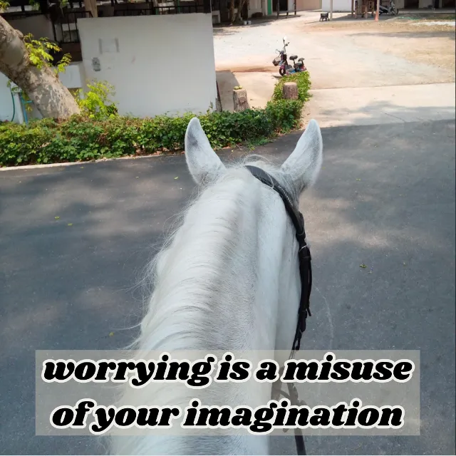 My second quote: Worrying is a misuse of your imagination. 